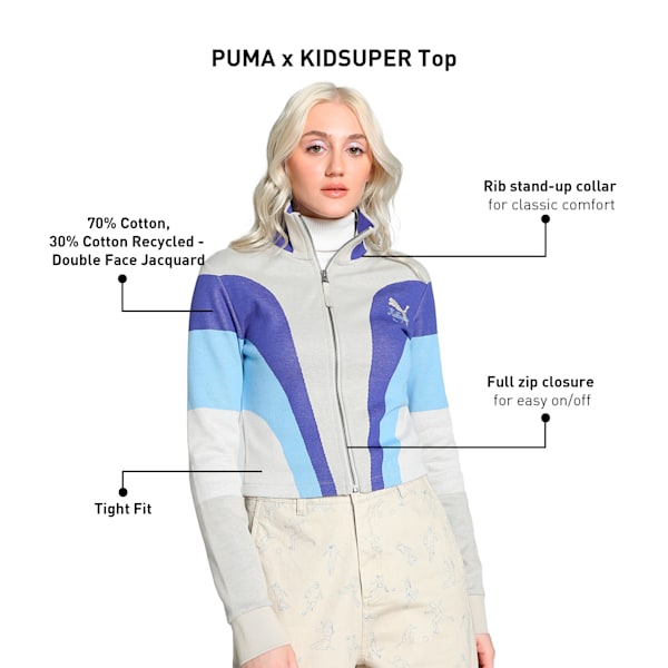 PUMA x KIDSUPER Women's Top, Desert Dust, extralarge-IND