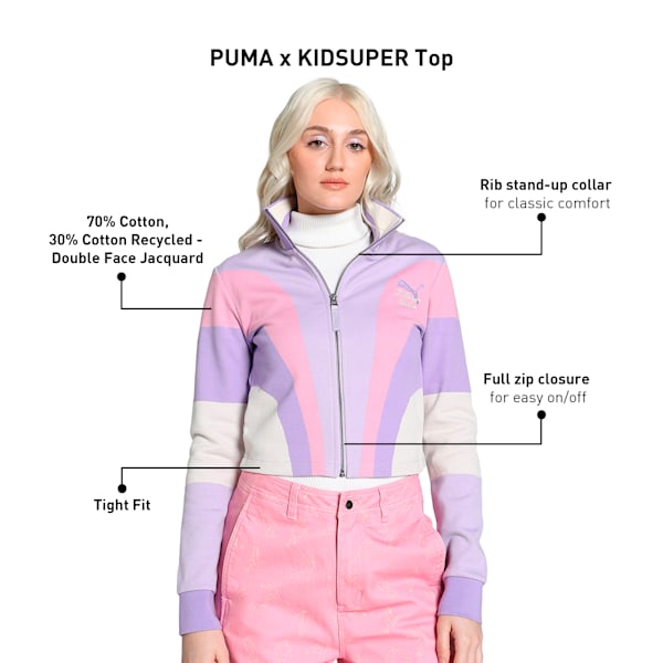 PUMA x KIDSUPER Women's Top, Vivid Violet, extralarge-IND