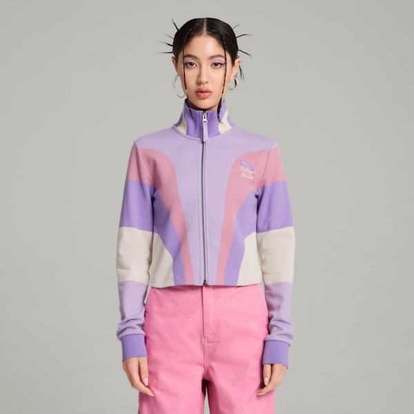 PUMA x KIDSUPER Women's Full-Zip Jacket, Vivid Violet, extralarge