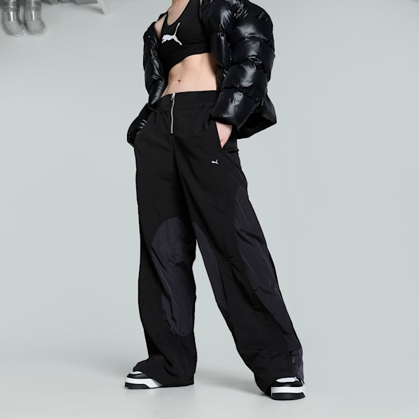 THE FAST RACE Women's Relaxed Fit Pants, PUMA Black, extralarge-IND