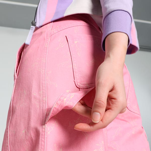 PUMA x KIDSUPER Women's Relaxed Fit Pants, Mauved Out, extralarge-IND