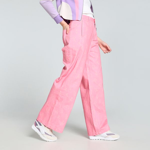 PUMA x KIDSUPER Women's Relaxed Fit Pants, Mauved Out, extralarge-IND