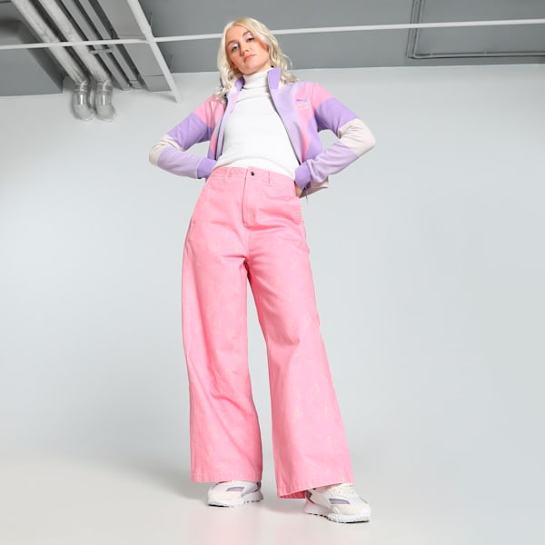 PUMA x KIDSUPER Women's Relaxed Fit Pants, Mauved Out, extralarge-IND