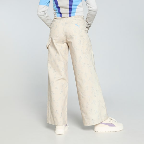 PUMA x KIDSUPER Women's Relaxed Fit Pants, Desert Dust, extralarge-IND