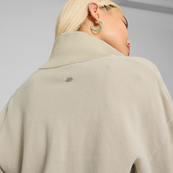 YONA Women's Full-Zip Cardigan, Desert Dust, extralarge