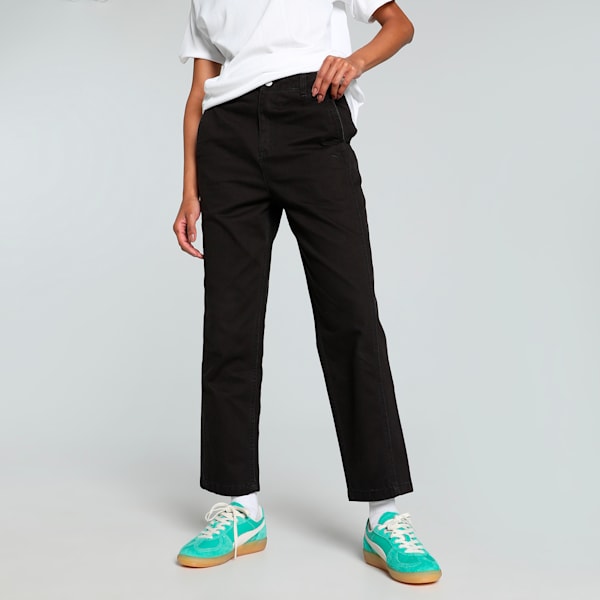 YONA Women's Relaxed Fit Cargo Pants, PUMA Black, extralarge-IND