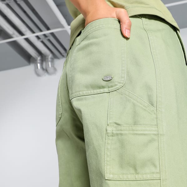 YONA Women's Relaxed Fit Cargo Pants, Calming Green, extralarge-IND