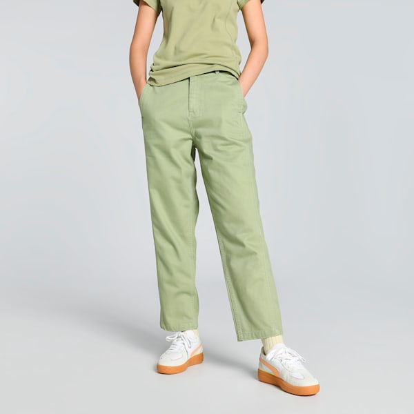 YONA Women's Relaxed Fit Cargo Pants, Calming Green, extralarge-IND