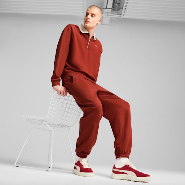 MMQ Men's Quarter-Zip Top, Mars Red, extralarge