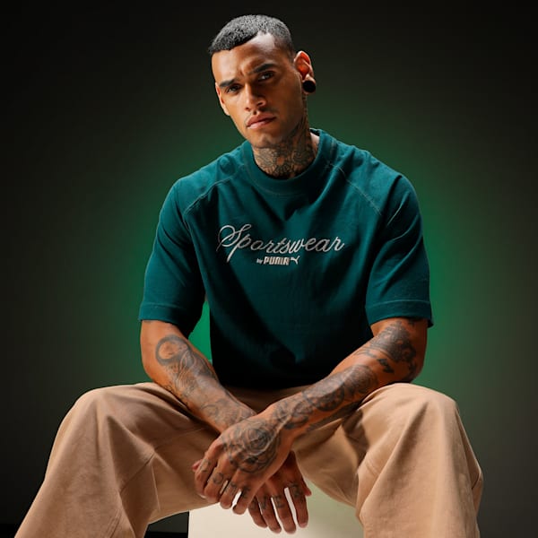 CLASSICS Men's Oversized Tee, Cold Green, extralarge-IND