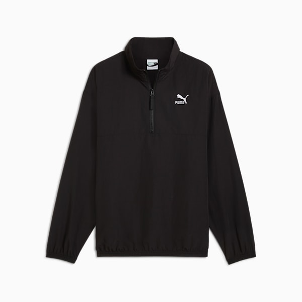 CLASSICS Men's Woven Relaxed Crew, PUMA Black, extralarge