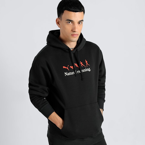 CLUB DE COURSE Fleece Relaxed Fit Hoodie, PUMA Black, extralarge-IND