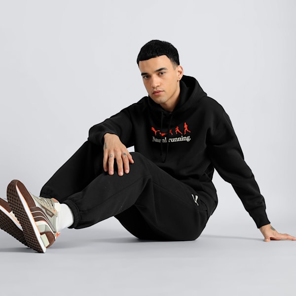 CLUB DE COURSE Fleece Relaxed Fit Hoodie, PUMA Black, extralarge-IND