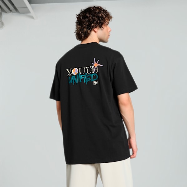 DOWNTOWN Graphic Men's Relaxed Fit Tee, PUMA Black, extralarge-IND