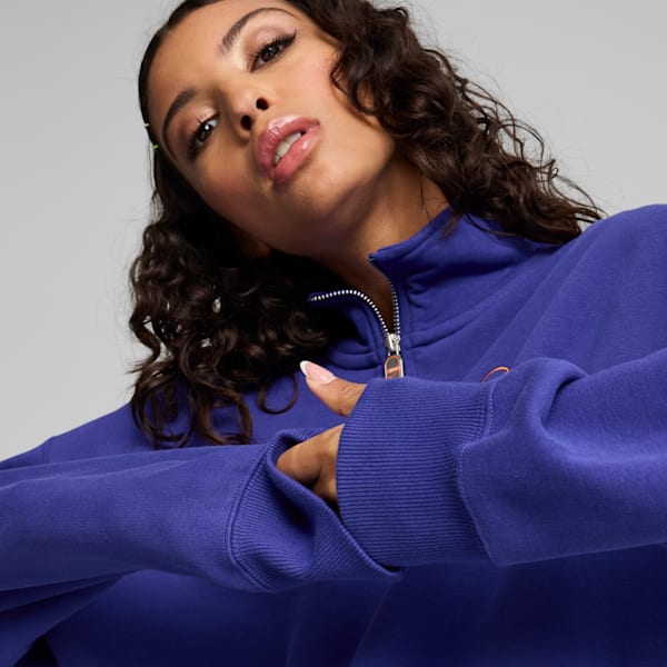 DOWNTOWN 180 Half-Zip Crew, Lapis Lazuli, extralarge