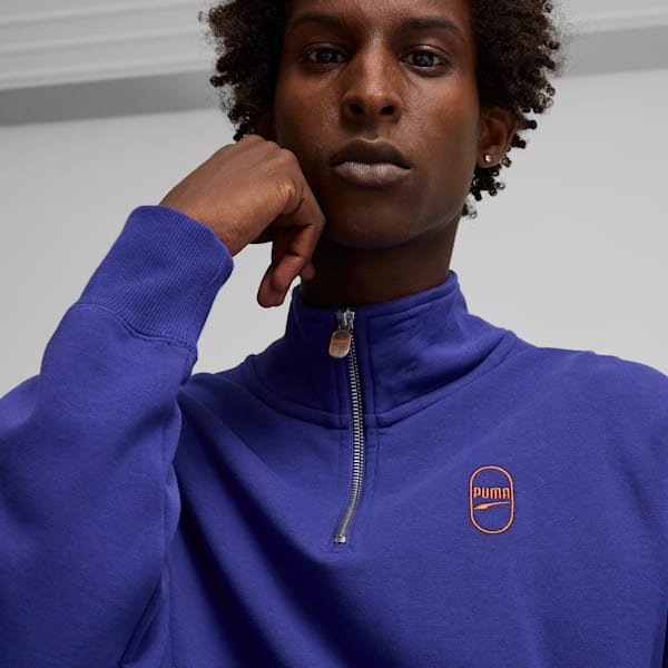DOWNTOWN 180 Half-Zip Crew, Lapis Lazuli, extralarge