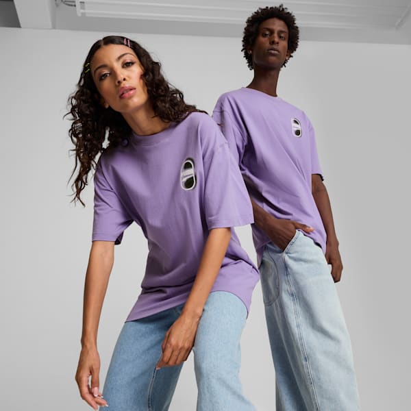 DOWNTOWN 180 Graphic Tee, Lavender Alert, extralarge