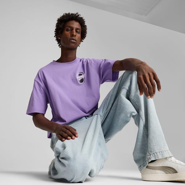 DOWNTOWN 180 Graphic Tee, Lavender Alert, extralarge