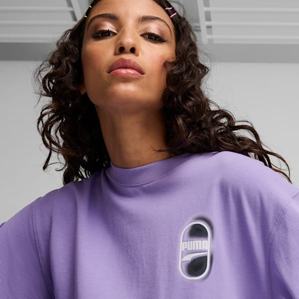 DOWNTOWN 180 Graphic Tee, Lavender Alert, extralarge
