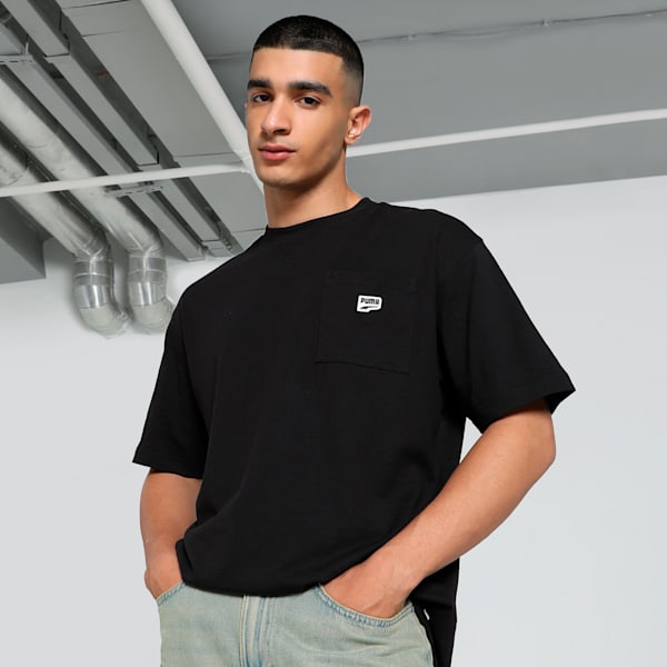DOWNTOWN Relaxed Fit Relaxed Fit Tee, PUMA Black, extralarge-IND