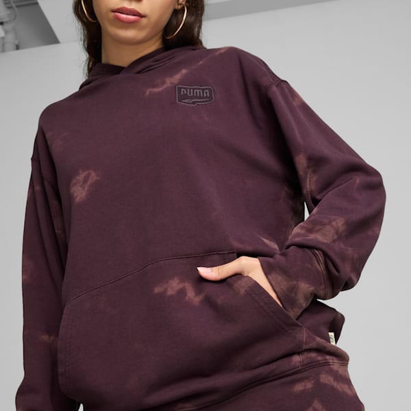 Sudadera relajada con capucha DOWNTOWN, Midnight Plum, extralarge