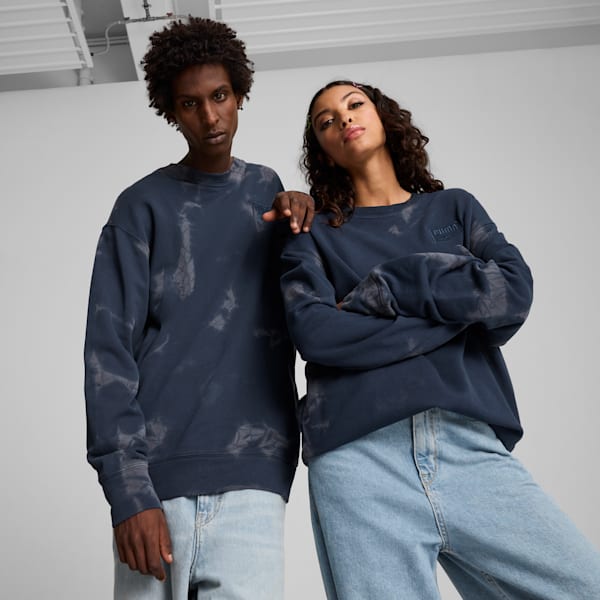 Sudadera unisex de cuello redondo y relajada DOWNTOWN, Club Navy, extralarge