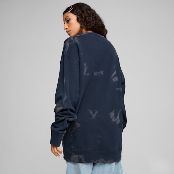 Sudadera unisex de cuello redondo y relajada DOWNTOWN, Club Navy, extralarge