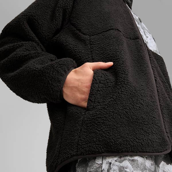 PUMATECH Men's Sherpa Track Jacket, PUMA Black, extralarge