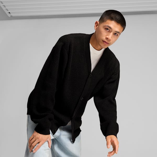 MMQ Men's Cardigan, PUMA Black, extralarge