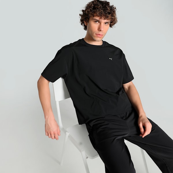 MMQ SPORT Woven Men's Relaxed Fit Tee, PUMA Black, extralarge-IND