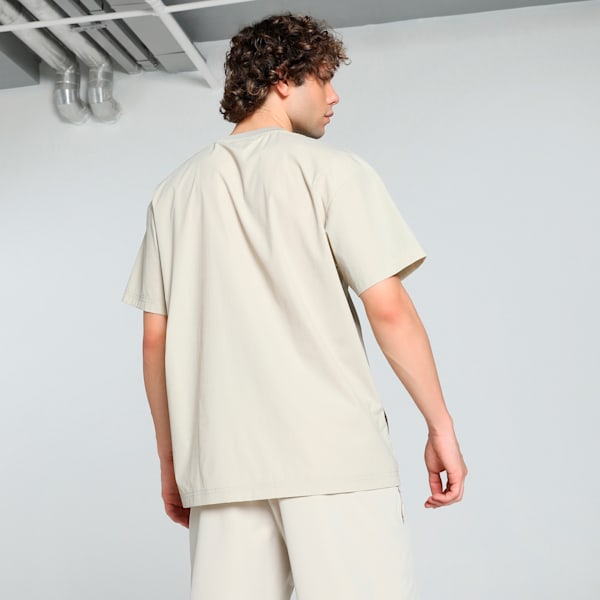 MMQ SPORT Woven Men's Relaxed Fit Tee, Desert Dust, extralarge-IND