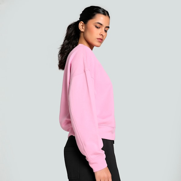 DOWNTOWN RE COLLECTION Women s Crew Neck Oversized Fit Sweatshirt
