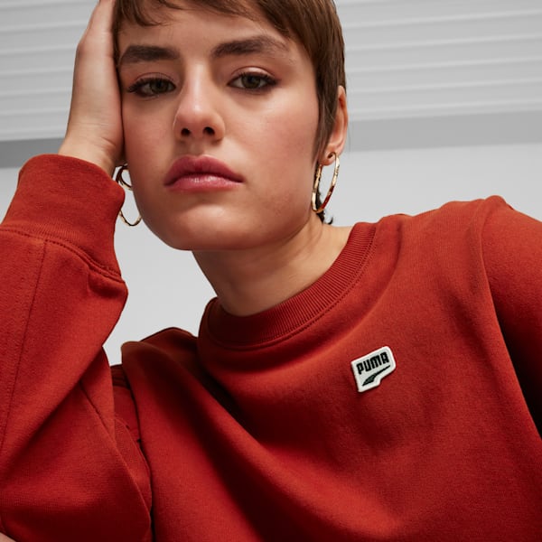 DOWNTOWN RE:COLLECTION Women's Crew, Mars Red, extralarge