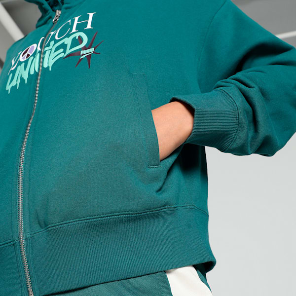 DOWNTOWN Women's Oversized Hoodie, Cold Green, extralarge-IND