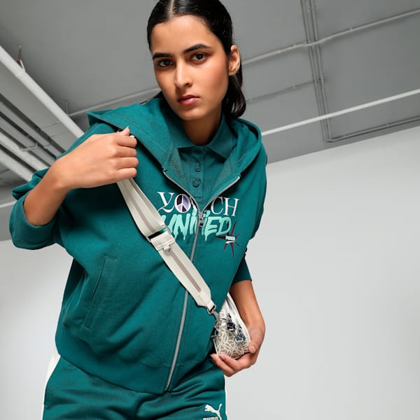 DOWNTOWN Women's Oversized Hoodie, Cold Green, extralarge-IND