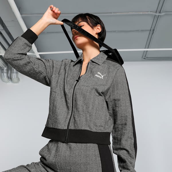 Puma off the shoulder jacket top