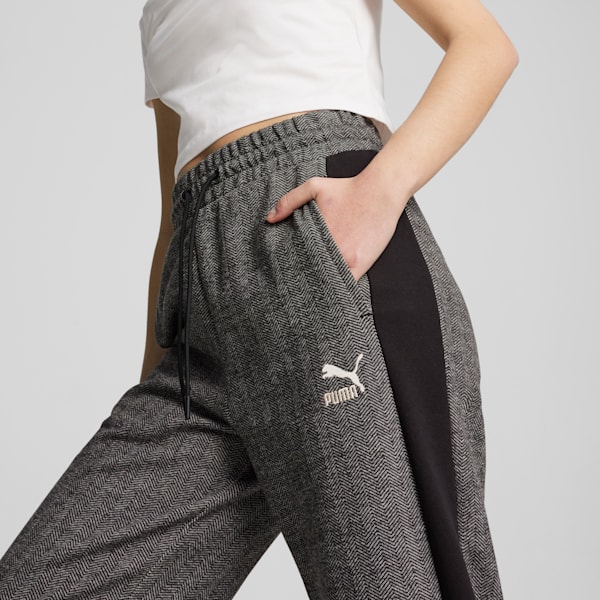 T7 Women's High Waist Track Pants, PUMA Black-Alpine Snow, extralarge