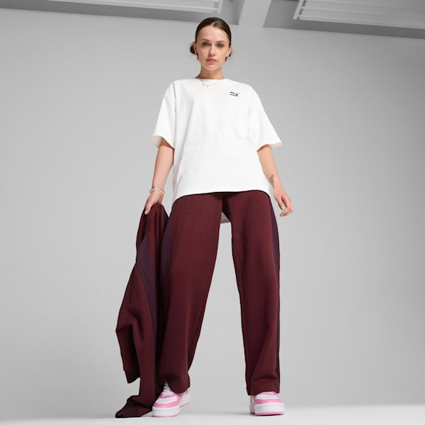 T7 Women's High Waist Track Pants, Midnight Plum, extralarge