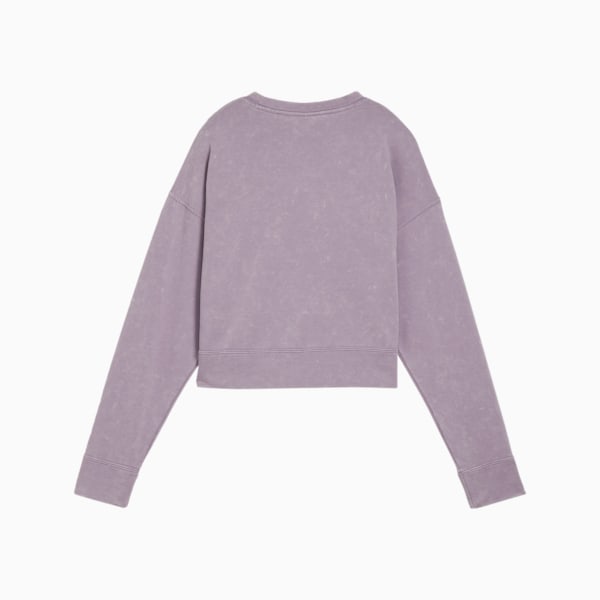 DARE TO Relaxed Washed Crew Women, Pale Plum, extralarge