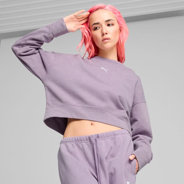 Sudadera holgada DARE TO Washed para mujer, Pale Plum, extralarge