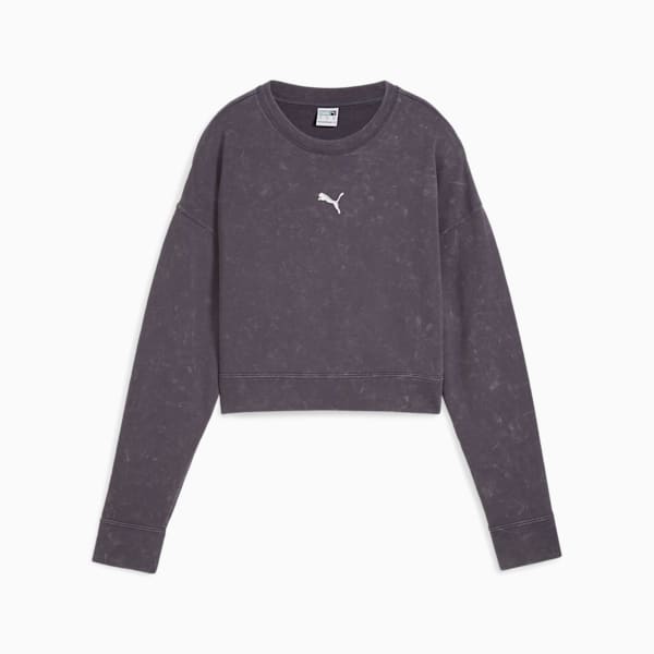 DARE TO Relaxed Washed Crew Women, Galactic Gray, extralarge