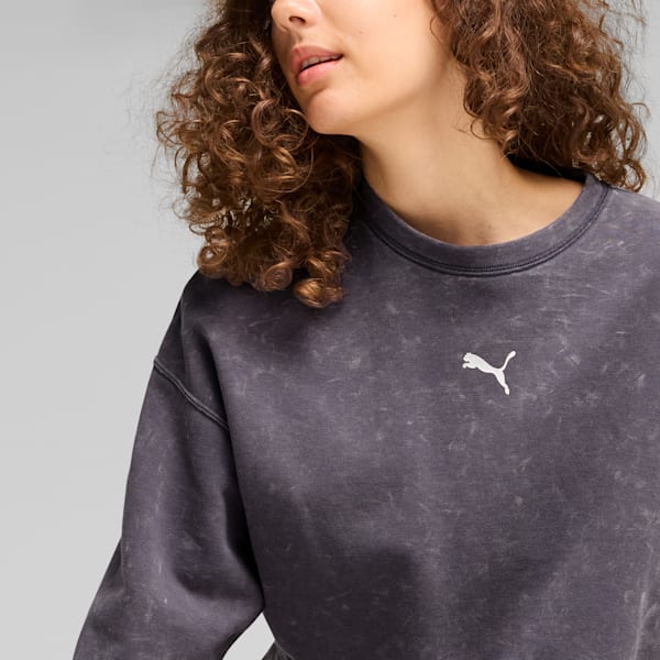 DARE TO Relaxed Washed Crew Women, Galactic Gray, extralarge