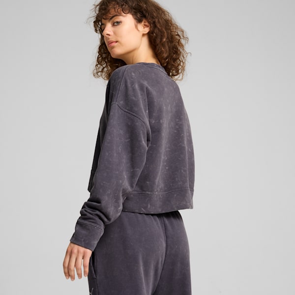 DARE TO Relaxed Washed Crew Women, Galactic Gray, extralarge