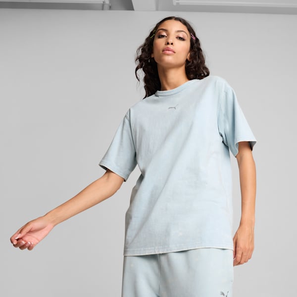 DARE TO Women's Relaxed Washed Tee, Frosted Dew, extralarge