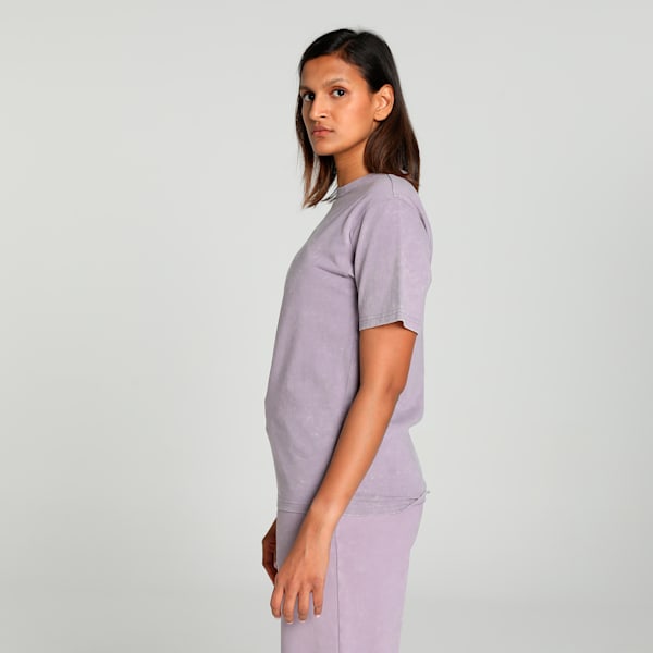 DARE TO Relaxed Washed Women's Relaxed Fit Tee, Pale Plum, extralarge-IND