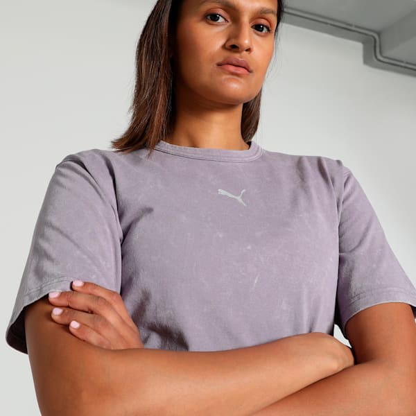 DARE TO Relaxed Washed Women's Relaxed Fit Tee, Pale Plum, extralarge-IND