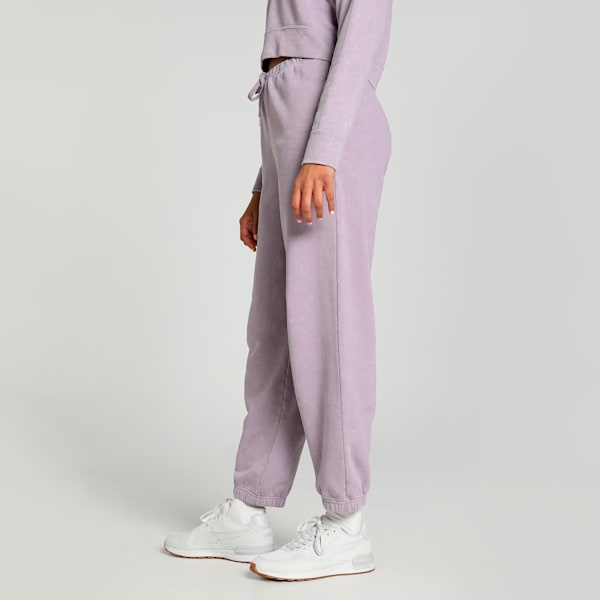 DARE TO Women's Relaxed Fit Washed Pants, Pale Plum, extralarge-IND