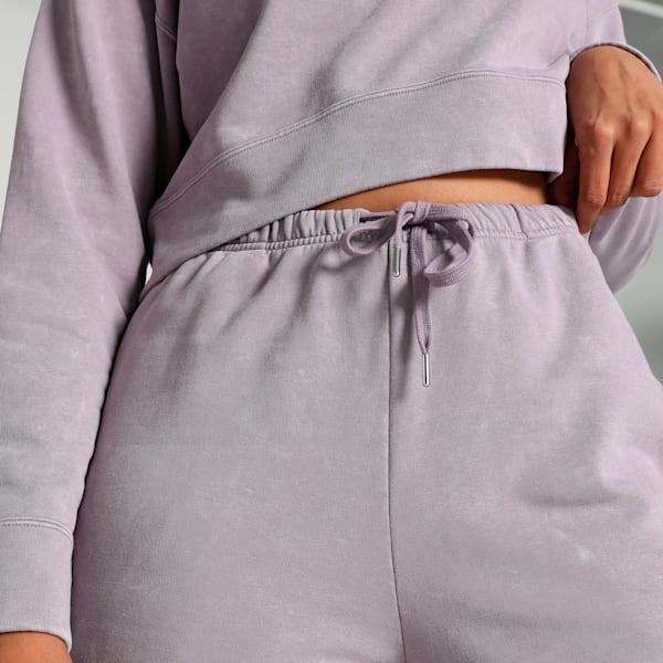 DARE TO Women's Relaxed Fit Washed Pants, Pale Plum, extralarge-IND