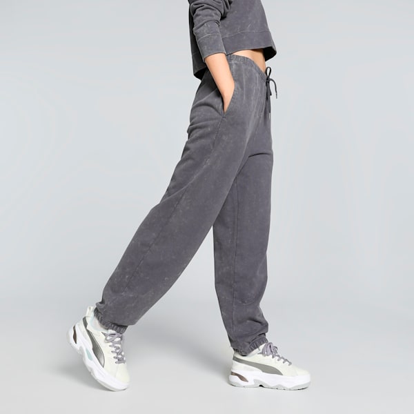 DARE TO Women's Relaxed Fit Washed Pants, Galactic Gray, extralarge-IND