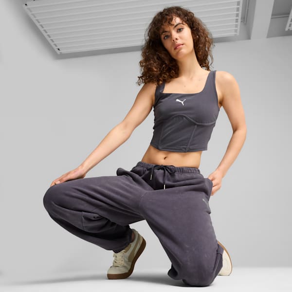 Top tipo Corset DARE TO para mujer, Galactic Gray, extralarge